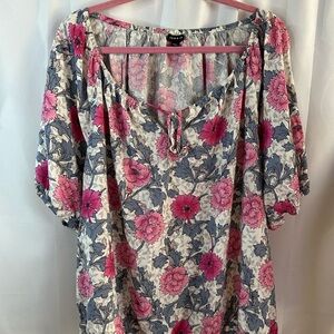 Torrid Pink and blue Blouse size 3X